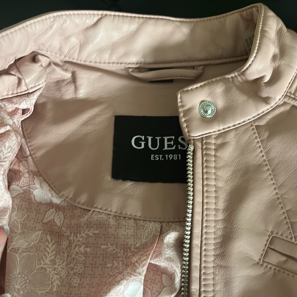 GUESS Band Collar Faux Leather Jacket - Picture 5 of 8